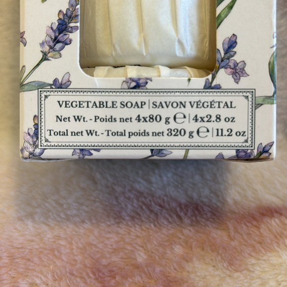 Diamante Scented Lavender Italian Vegitable Rapped Hand Soaps NWT Boxd 4x2.8oz - Picture 4 of 16
